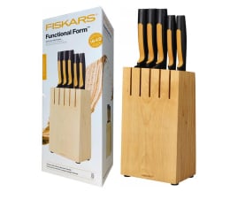 Nóż i widelec Fiskars Zestaw 5 noży kuchennych w bloku drewnianym 1062927