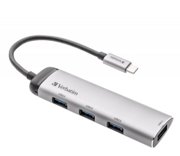 Hub USB Verbatim USB-C - 4x USB 3.0 1x USB-C