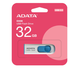 Pendrive (pamięć USB) ADATA 32GB DashDrive Classic C008 biało-niebieski USB 2.0