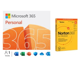 Program biurowy Microsoft 365 Personal + Norton 360 Mobile