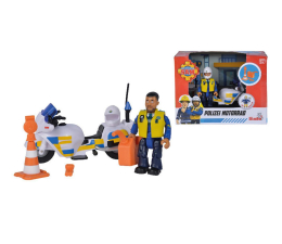 Pojazd / tor i garaż Simba Strażak Sam Motocykl policyjny z figurką