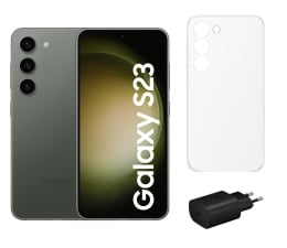 Smartfon / Telefon Samsung Galaxy S23 8/256GB Green + Clear Case + Charger 25W