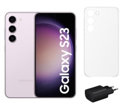 Smartfon / Telefon Samsung Galaxy S23 8/256GB Light Pink + Clear Case + Charger 25W
