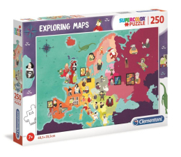 Puzzle dla dzieci Clementoni Mapa Europy Słynni ludzie 250 el. 29061