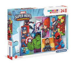 Puzzle dla dzieci Clementoni Supercolor Superher adventures 24 el. 24208