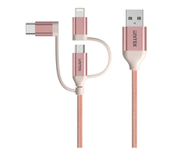 Kabel Lightning Unitek USB-A 3w1 (Lightning, USB-C, microUSB