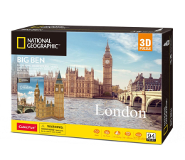 Puzzle do 500 elementów Cubic fun Puzzle 3D National Geographic Big Ben