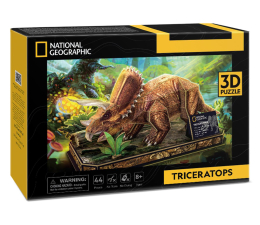 Puzzle do 500 elementów Cubic fun Puzzle 3D National Geographic Triceratops