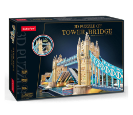 Puzzle do 500 elementów Cubic fun Puzzle 3D Tower Bridge LED L531h