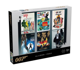 Puzzle 1000 - 1500 elementów Winning Moves James Bond 007 Actor debuts Wszystkich 6 Bondów