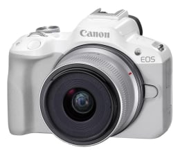 Bezlusterkowiec Canon EOS R50 biały + RF-S 18-45mm f/4.5-6.3 IS STM