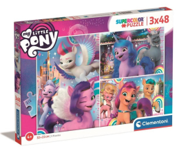 Puzzle dla dzieci Clementoni Supercolor Puzzle 3 x 48 el. My Little Pony