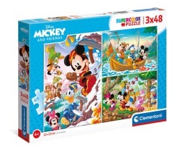 Puzzle dla dzieci Clementoni Supercolor Mickey i Przyjaciele 3x48 el. 25266