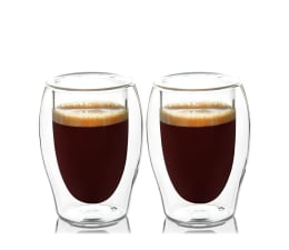 Naczynie do serwowania napojów DUKA LISE zestaw 2 szklanek h 9 cm do kawy