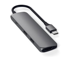 Hub USB Satechi Aluminium Adapter Slim (USB-C, 4K HDMI, 2x USB-A)(space gr.)