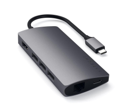 Hub USB Satechi Aluminium Adapter V2 (USB-C, 3xUSB-A, 4K HDMI, mSD)