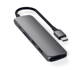 Hub USB Satechi Aluminium Multi-Port Adapter Slim v2 (space gray)