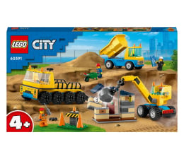 Klocki LEGO® LEGO City 60391 Ciężarówki i dźwig z kulą wyburzeniową