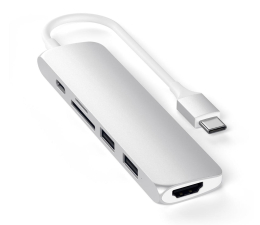 Hub USB Satechi Aluminium Multi-Port Adapter Slim v2 (silver)