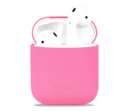 Etui na słuchawki Holdit Silicone Case AirPods 1&2 Bright Pink