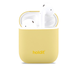 Etui na słuchawki Holdit Silicone Case AirPods 1&2 Yellow