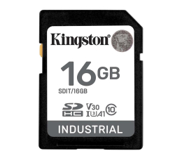 Karta pamięci SD Kingston 16GB SDHC Industrial UHS-I U3 V30 A1 pSLC