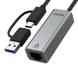 Przejściówka Unitek Adapter USB-A/C - RJ-45 2.5G