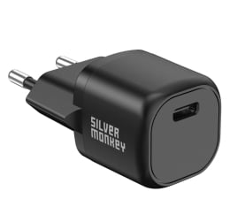 Ładowarka do smartfonów Silver Monkey Mini Ładowarka sieciowa PD 20W (USB-C) Czarna