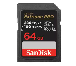 Karta pamięci SD SanDisk 64GB SDXC Extreme PRO 280MB/s V60 UHS-II