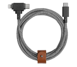 Kabel Lightning Native Union Belt Universal Cable USB-A – micro-USB/Lightning/USB-C zebra