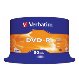 Płyta DVD-R Verbatim 4.7GB 16x CAKE 50szt.