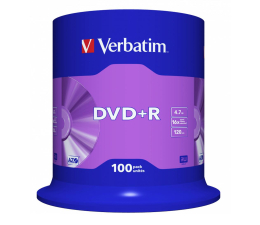 Płyta DVD+R Verbatim 4.7GB 16x CAKE 100szt.