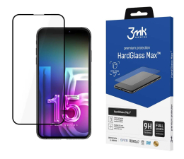 Folia / szkło na smartfon 3mk HardGlass Max do iPhone 15