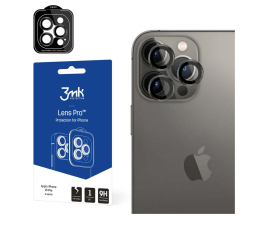 Folia / szkło na smartfon 3mk Lens Protection Pro do iPhone 15 Pro Graphite