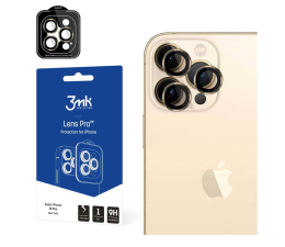 Folia / szkło na smartfon 3mk Lens Protection Pro do iPhone 15 Pro Dark Gold