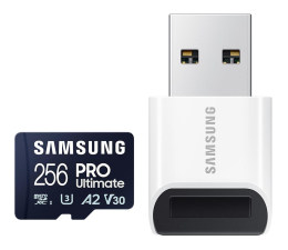 Karta pamięci microSD Samsung 256GB microSDXC PRO Ultimate 200MB/s z czytnikiem (2023)