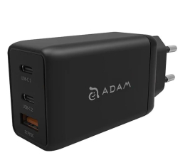 Ładowarka do smartfonów Adam Elements OMNIA F6 65W PD 3.0 QC 3.0 + kabel USB-C 2m czarny