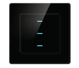 Inteligentny włącznik światła Avatto Dotykowy Włącznik Światła WiFi Potrójny TUYA (czarny)