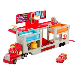 Pojazd / tor i garaż Mattel Cars Maniek – Mobilny lakiernik