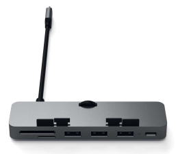 Hub USB Satechi Clamp Hub Pro do iMac (USB-C, 3x USB-A, micro/SD) (silver)
