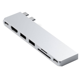 Hub USB Satechi Pro Hub Slim (2xUSB-C, 2xUSB-A, HDMI, SD) (silver)