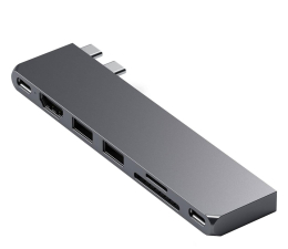 Hub USB Satechi Pro Hub Slim (2xUSB-C, 2xUSB-A, HDMI, SD) (space gray)