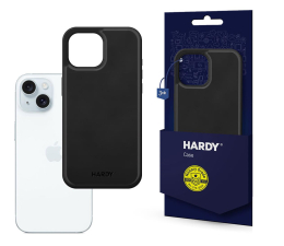 Etui / obudowa na smartfona 3mk HARDY Silky Leather MagCase do iPhone 15 Plus czarny