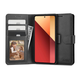Etui / obudowa na smartfona Tech-Protect Wallet do Xiaomi Redmi Note 13 Pro 4G / POCO M6 Pro 4G black
