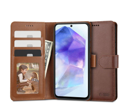 Etui / obudowa na smartfona Tech-Protect Wallet do Samsung Galaxy A55 5G Brown
