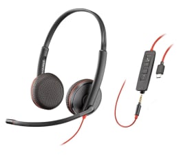 Słuchawki biurowe, callcenter Poly Blackwire C3225 USB-C + jack 3,5mm