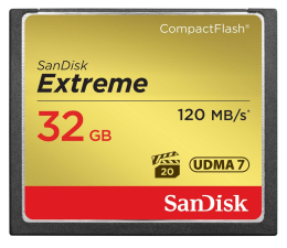 Karta pamięci CF SanDisk 32GB Extreme zapis 85MB/s odczyt 120MB/s