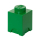 YAMANN LEGO Pojemnik 1 kwadratowy - zielony - 415334 - zdjęcie 1