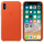 Apple Leather Case do iPhone X Bright Orange - 438184 - zdjęcie 1