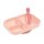 Beaba Komplet naczyń z silikonu talerz z przyssawką +łyżeczka Pink - 1011483 - zdjęcie 2